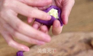 网红紫薯拉丝仙豆糕,好吃到飞起!的做法步骤:12