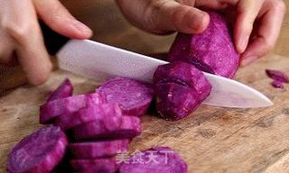 网红紫薯拉丝仙豆糕,好吃到飞起!的做法步骤:6