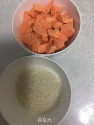 地瓜大米糊的做法步骤：1