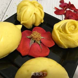 南瓜花样馒头的做法步骤:30