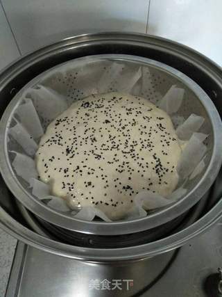 荞麦面黑芝麻发糕的做法步骤:6
