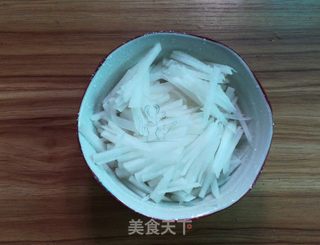 白萝卜丝鸡粥的做法步骤:4