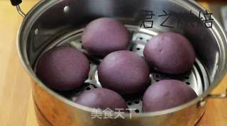 黑米馒头的做法步骤:7