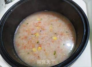 玉米胡萝卜肉末粥的做法步骤:11