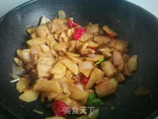 萝卜回锅肉的做法步骤:6