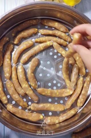 玉米鸡肉肠的做法步骤:13