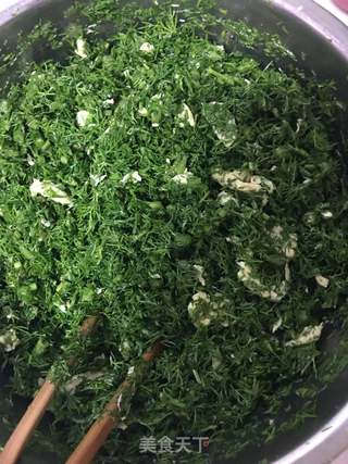 烤箱版茴香鸡蛋包子的做法步骤:8