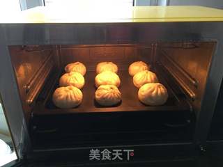 烤箱版茴香鸡蛋包子的做法步骤:14