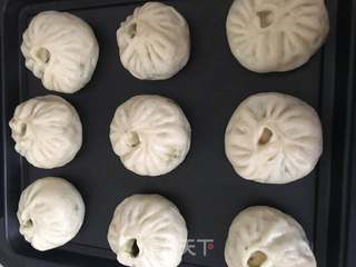 烤箱版茴香鸡蛋包子的做法步骤:15