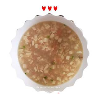 鸡汁豆腐羹的做法步骤：7