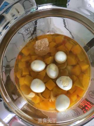 南瓜鹌鹑蛋糖水的做法步骤:5
