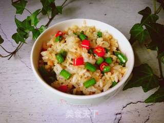豇豆炒饭的做法步骤：8