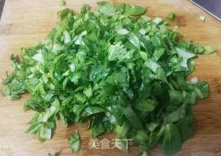 油菜肉末粥的做法步骤:2