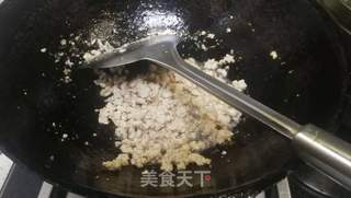 油菜肉末粥的做法步骤:3