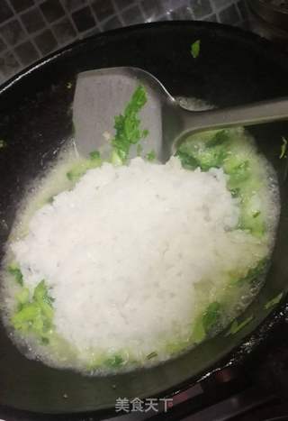 油菜肉末粥的做法步骤:5