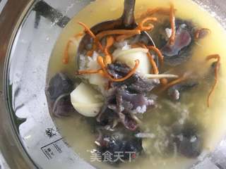 虫草花乌鸡汤粥的做法步骤:6