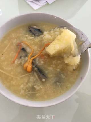 虫草花乌鸡汤粥的做法步骤:7