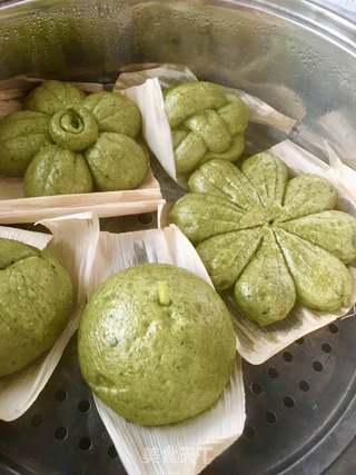 菠菜泥馒头的做法步骤:36