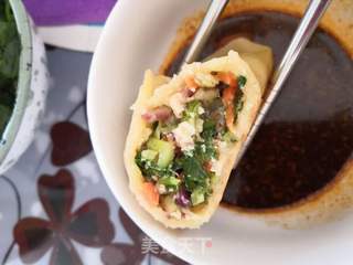 杂粮清爽煎饺的做法步骤:15