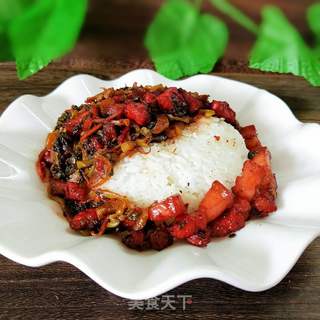 红烧肉酸菜盖浇饭的做法步骤:14