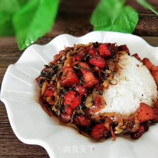 红烧肉酸菜盖浇饭的做法步骤:15
