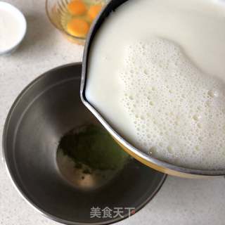 抹茶烤布丁的做法步骤:4
