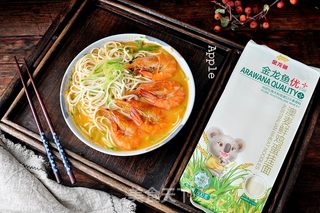 鲜虾萝卜丝热汤面的做法步骤:9