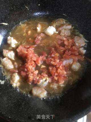 虾仁奶油意面的做法步骤:7