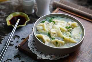 豆芽青菜汤饺的做法步骤:6