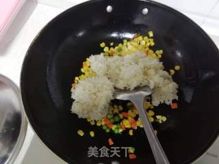 食蔬炒饭的做法步骤：5