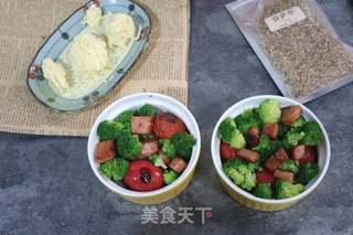西兰花芝士焗蛋的做法步骤:7