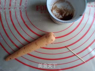 象形胡萝卜馒头的做法步骤:7
