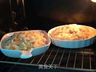 奶香南瓜鸡肉焗饭的做法步骤:10