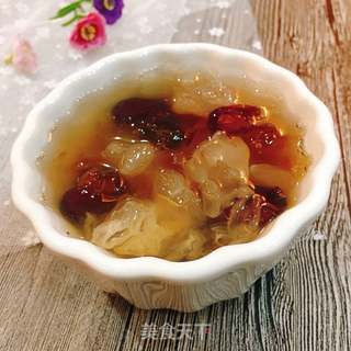 皂角米桃胶炖银耳的做法步骤:11