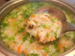 扇贝茼蒿胡萝卜米粥#粥#的做法步骤:11