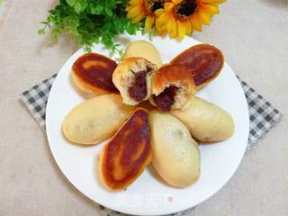 玉米面豆沙水煎包的做法步骤:17