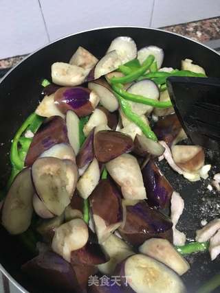 少油版肉丝茄子盖饭的做法步骤:8
