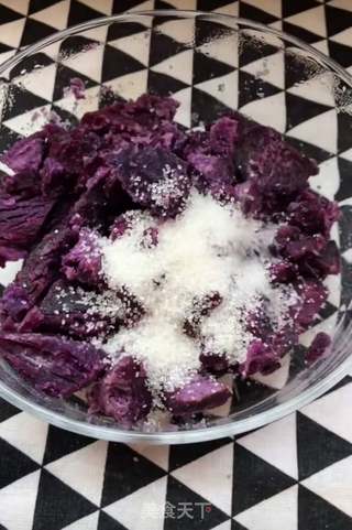 芝士紫薯仙豆糕的做法步骤:2