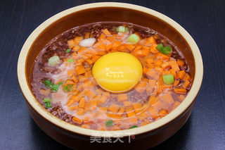 太阳蛋红米蒸饭的做法步骤:7