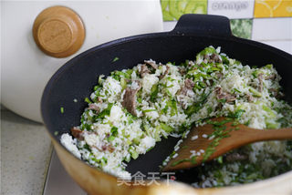 芥菜牛肉炒饭的做法步骤:5