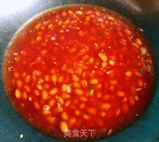 虾仁茄汁黄豆面#面食#的做法步骤:6