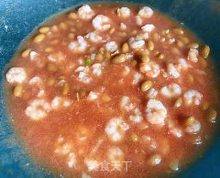 虾仁茄汁黄豆面#面食#的做法步骤:8