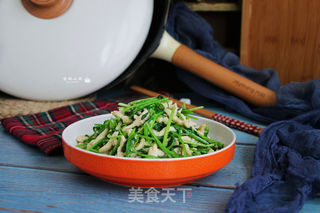 香菜炒鸡丝的做法步骤:6
