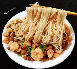 虾仁茄汁黄豆面#面食#的做法步骤:13