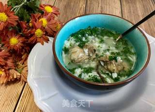 香菜排骨石斛粥的做法步骤:15