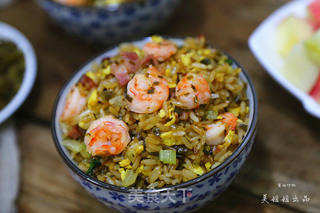 酱油虾仁炒饭的做法步骤:19