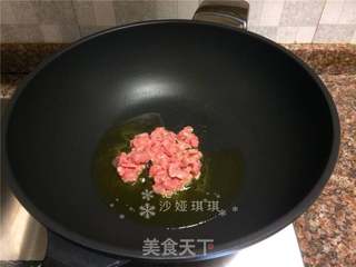 泡豇豆炒牛肉粒的做法步骤:4