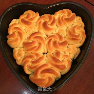 心形玫瑰花面包的做法步骤:11