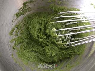 海盐菠菜戚风的做法步骤:4