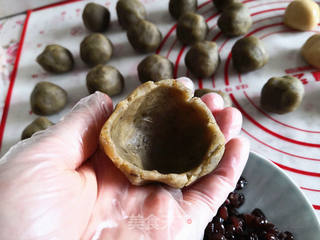绿豆沙蜜豆月饼的做法步骤:5